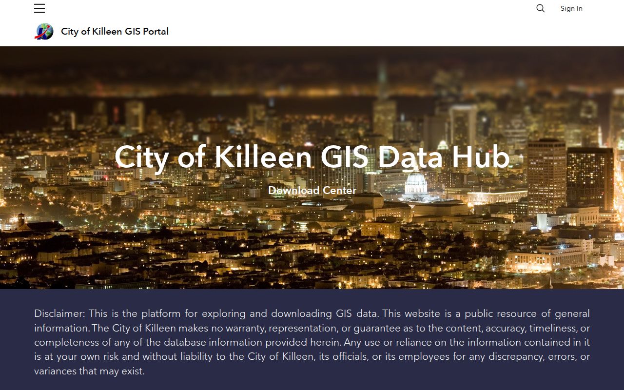 Killeen residents directory GIS parcel and street map controls